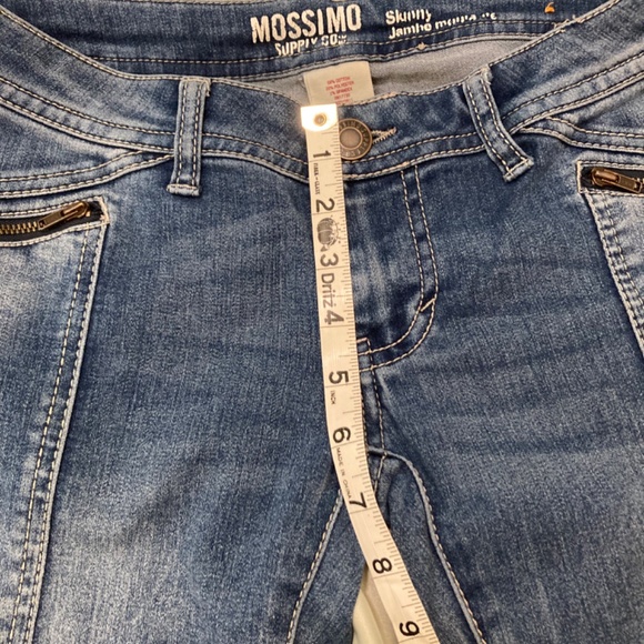 Mossimo Supply Co. Skinny Jambe Moulante Low Rise Blue Jeans Juniors Size 1 VGUC - Picture 14 of 15